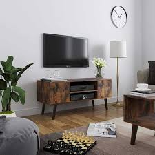 Cabinet tv retro ini sangat mewah dan klasik akan bisa membuat nyaman anda. Retro Style Tv Stand Console With Cabinet Home Furniture Vasagle By Songmics