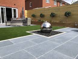 Italian Ocean Grey Patio Porcelain Paving Slabs Tiles Paver 900x450 20mm Luxury 20mm 900x450 Gre In 2020 Back Garden Design Patio Garden Design Modern Garden Design
