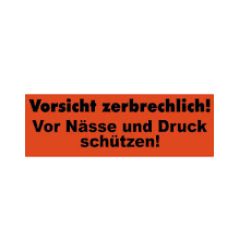 50x achtung zerbrechlich aufkleber quadratisch, mit den maßen 10,5 x 10,5 cm. Etiketten Hinweis Etiketten Burobedarf Thuringen