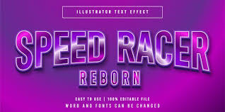 Speed Racer Reborn Editable Game Title Text Effect Concept Text Effects Game Title Text