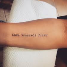The first time you clean your tattoo, use a small amount of cool water to gently clean the surface of the tattoo using your hand. Miss Lucypop Few Small Tattoos Today Love Yourself Facebook