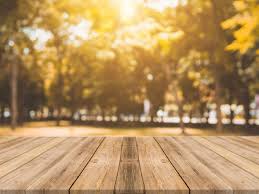 Download Wooden Board Empty Table In Front Of Blurred Background Perspective Brown Wood Table Over Blur Trees In Forest Background Can Be Used Mock Up For Display Or Montage Your Products