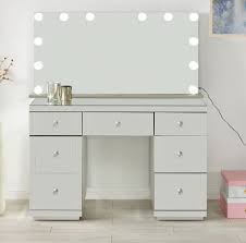 Maybe you would like to learn more about one of these? Hollywood Mirrored Dressing Table And Lighting Mirror With Bluetooth Cfs Furniture Uk