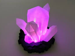 Glowing Crystals Lamp Battery Operated Night Lamp Mood Etsy Mood Light Crystal Lamp Geek Decor