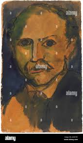 Self-Portrait. Museum: PRIVATE COLLECTION. Author: EMIL NOLDE Stock Photo