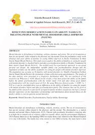You might feel anxious when faced with a problem at work, before taking a test, or before making an important decision. Pdf Effect Psychoeducation Family On Ability Family In Treating People With Mental Disorders Odgj Deprived Pasung