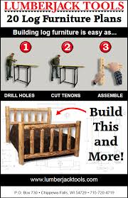 20 Log Furniture Plans Booklet Log Furniture Log Furniture Plans Rustic Log Furniture
