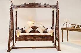 The stylish design blends easily with your outdoor & indoor furniture and decor, you can place this swing indoors and outdoors. Radicaln 3 Seater Swing Set Rosewood 100 Hand Crafted Natural Brown Home Furniture Large Wood Indoor Swing Jhula Antique Bench Swing Design Indoor Swings For Kids Non Steel Swingset Jhoola Buy