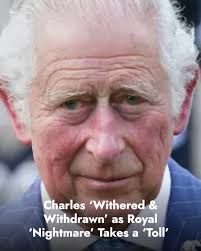 Royal experts and insiders say King Charles has looked “withered and  withdrawn” amid the fallout over Prince Andrew, with sources claiming the  stress is seriously affecting his health.