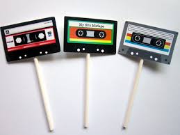 Cassette Tape Cupcake Toppers 80s Party Decorations 80s Theme Party 80s Party