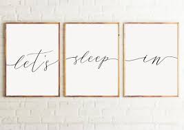Set Of 3 Prints Let S Sleep In Printable Bedroom Wall Art Home Decor Bedroom Set Of 3 Bedroom Art Above Bed Bedroom Wall Decor Above Bed Bedroom Wall Art