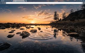 River Pond Google Chrome Theme Sunset Nature Amazing Nature Scenery