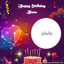 Printable happy birthday card download, birthday card download, floral birthday greeting card. Create A Happy Birthday Card With Name