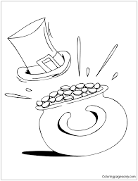 You could also print the picture while using the print button above the image. Hat And Pot Of Gold Coloring Page Free Coloring Pages Online