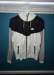 Black And Grey Nike Jacket Nike Windbreaker Men Women On Mercari Nike Windbreaker Nike Mens Windbreaker