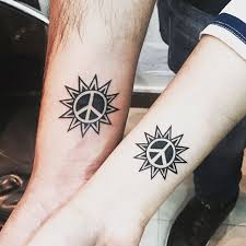 Find the perfect word, quote or message to inspire yourself & others today. Sun And Peace Symbol Tattoo Tattoo Ideas Center