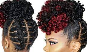 This Braid Less Crochet High Puff On 4c Natural Hair Might Just Turn Out To Be Your Favorite Also African American Hairstyle Videos Aahv Natural Hair Updo Natural Hair Styles