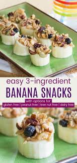 Easy Snack Recipe Peanut Butter Banana Bites Banana Snacks Easy Snack Recipes Snacks