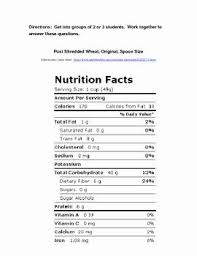 Nutrition Label Worksheet Answer Key Unique Nutrition Label Worksheet Answer Key Pdf In 2020 Nutrition Labels Nutrition Nutrition Facts