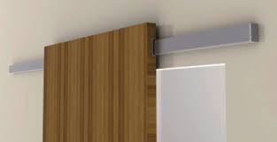 Portes interieures systeme coulissant en applique rail et cache. Pour Portes Bois