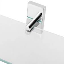 It's perfect for a tight space.5. Glass Bathroom Shelf With Chrome Hardware Cablematic