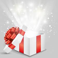 Premium Vector Opened Gift Box With Red Bow And Lights Gift Box Images Red Bow Gift Box