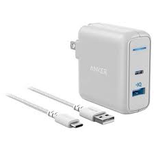 The anker advantage join the 10 million+ powered by our leading technologyfast sync offers superspeed transfer of 5. Anker 2 Port Powerport 27w Usb C Usb A Wall Charger With 6 Usb C To Usb A Braided Nylon Cable White Target