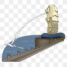 手繪著名旅遊建築物 知名建築 新加坡魚尾獅 插畫用圖素材 psd格式圖案和png圖片免費下載 tourism building famous