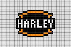 Harley Davidson Pixel Art Pixel Art Lego Art Minecraft Pixel Art