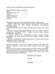 Kemendikbud mengajak para insan pendidikan terbaik bangsa untuk menghadirkan perubahan nyata bagi pendidikan indonesia dengan mendaftar menjadi guru penggerak. Contoh Pakta Integritas Guru