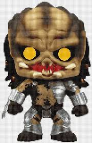 300 wide x 457 high colors used: Movie Pop 31 Predator Cross Stitch And Plastic Canvas Pattern Cross Stitch Stitch Doll Cross Stitching
