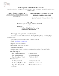 BÁO CÁO TÌNH HÌNH QUẢN TRỊ CÔNG TY (Ban hành kèm theo ...