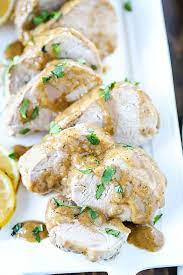 These pork tenderloin recipes will make you look like a superstar! Baked Pork Tenderloin With Marinade Sauce Yummy Healthy Easy