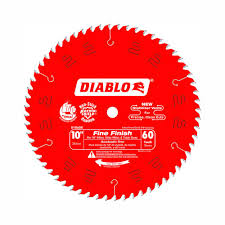 Diablo 10 In X 60 Teeth Fine Finish Saw Blade D1060x The Home Depot