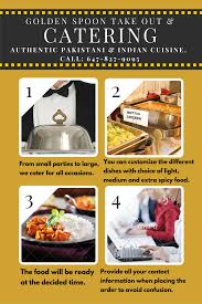 Golden Spoon Take Out Catering From Small Parties To Large We Cater For All Occasions You Can Customize The Differe Catering Food Dishes Spicy Recipes