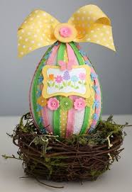 How To Make Paper Mache Easter Egg Online Ribbon May Arts Making Paper Mache Paper Mache Crafts Easter Egg Crafts