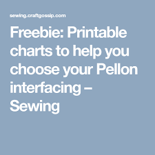 freebie printable charts to help you choose your pellon