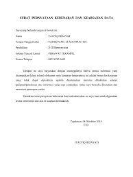 Untuk menuliskan sebuah surat resmi yang benar dan dipahami maknanya jenis pernyataan lainnya adalah surat persetujuan. Surat Pernyataan Kebenaran Dan Keabsahan Dokumen Hal
