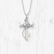 Hunting Faith Fishing Pendant Necklace Sterling Silver Pendants Sea Glass Pendant Stainless Steel Pendant