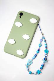 Blue Flower Phone Charm Bead Strap Etsy In 2021 Phone Charm Beaded Bracelets Diy Pony Bead Bracelets
