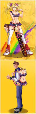 amputation amputee breasts chainsaw comic duo female headless  high heels human juliet starling lollipop chainsaw male nick carlyle  nipples panels quadruple amputee severed head shadman shoes standing 
