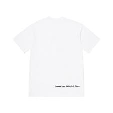 Supreme comme des garcons shirt split box logo tee white. Supreme Comme Des Garcons Shirt Split Box Logo Tee White Ofour