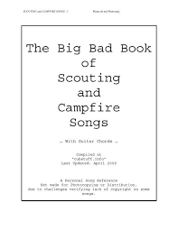 We did not find results for: The Big Bad Book Of Scouting And Campfire Songs Horntip