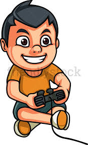 Kid Holding Video Game Controller Cartoon Clipart Vector Friendlystock Cartoon Clip Art Cartoon Video Game Controller
