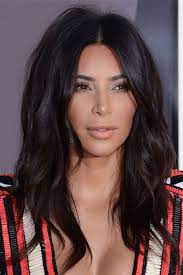 Kim Kardashian Hairstyle Long Wavy Middle Parted Human Hair Wig Kardashian Hair Kim Kardashian Hair Shortish Hair