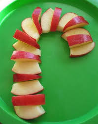 Why Not Have A Healthy Christmas This Is A Fantastic Idea For Kids A Candy Cane Made Out Of Apples Love Th Christmas Food Healthy Christmas Snacks Xmas Food