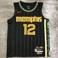 Ranking the nba 2021 city jerseys. 2021 Grizzlies Morant 12 City Edition Black Nba Jerseys Hot Pressed