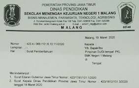 Surat dinas itu sendiri berfungsi sebagai alat komunikasi tertulis untuk menyampaikan pesan atau. Kompetensi Keahlian Smk Negeri 1 Malang Pamitra Satata Gatra Kencana Halaman 4