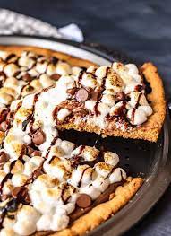Easy S Mores Dessert Pizza Recipe Yummly Recipe Dessert Pizza Dessert Pizza Recipe Easy Dessert Pizza Recipes