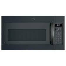 The filter is held in place when the vent fan is on and causing suction. Ge Profile 2 1 Cu Ft Over The Range Microwave In Black Slate With Sensor Cooking Fingerprint Resistant Pvm9005fmds The Home Depot Convection Microwaves Microwave Microwave Convection Oven